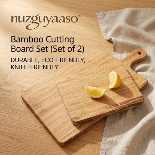 nuzguyaaso™ Bamboo Cutting Board Set (Set of 2)