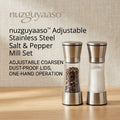 nuzguyaaso™ Adjustable Stainless Steel Salt & Pepper Mill Set